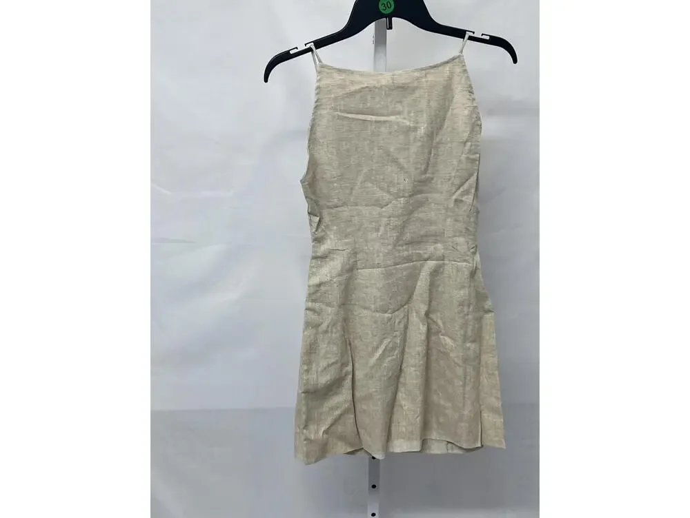 SNDYS Allegra Linen Mini Dress in Natural - Picture 5 of 7